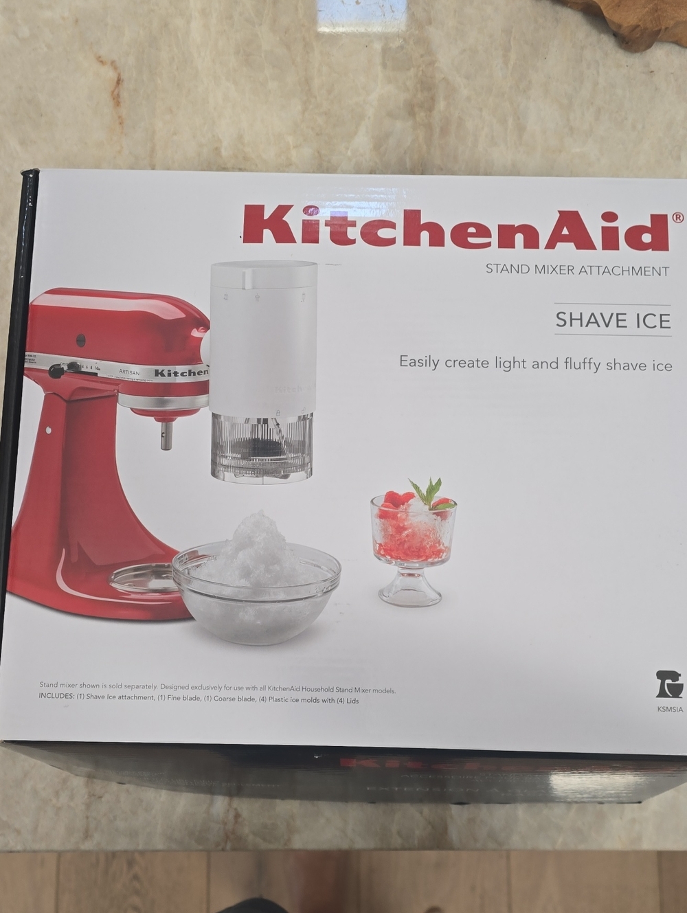 KitchenAid Red Shave Ice Stand Mixer Attachment